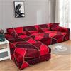 OKJK Copridivano angolare Stampato, per Soggiorno copridivano Chaise Longue Elasticizzato, copridivano con penisola, per Divano in Pelle, Lavabile in Lavatrice (Color 33,XL (235-300cm) 1PC)