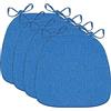 uyeoco Set 4/2/1 Cuscini Sedia da Cucina/Cuscini di Seduta con Lacci 43*41*35cm | Confortevole Cuscini Coprisedia da Cucina Imbottito, Lavabili(5#,4pcs)