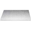 Generico Piatto SottoTorta rigido vassoio RETTANGOLARE - CAKE BOARD argentato - H 1,2cm- ideale come decorotorte decorate con il cake design o sculture in pasta di zucchero (40x50)