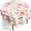 DecoMeister Tovaglia Ø 140 cm - Copritavolo Antimacchia e Lavabile - Tela Incerata Rotonda per Tavolo Cucina e Giardino - Impermeabile e Idonea per Alimenti - Fiori 02