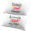 Colorfamily Coppia di federe PERSONALIZZABILI matrimoniali natalizie divertenti Il prossimo Natale saremo marito e moglie Buon Natale Personalizza con nome