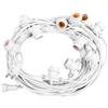 GASIASHOP SRL CATENA CATENARIA LUMINOSA 5 METRI BIANCA PER 10 LAMPADINE LED E27 PER ESTERNO IP65