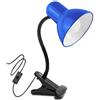 TEK ONE Tecnologia Lampada da Tavolo con Morsetto Orientabile - Portalampada E27, Design Flessibile, Cavo 115 cm, Attacco a Clip, Ideale per Studio, Camera, Ufficio (Blu)