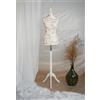 Generico AILANT Manichino donna sartoriale white wood stand (cream/brown flowers, 42/44 M)