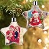 ALBK Ciondolo di Natale-Modello fotografico della palla di Natale trasparente-Pentagramma