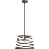 GASIASHOP SRL LAMPADARIO MODERNO A SOSPENSIONE CON PARALUME IN METALLO TRAFORATO A VORTICE ATTACCO E27 TORTORA