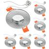 ledscom.de 6x ERID cornice da incasso a soffitto per bagno, impermeabile, bagno, IP44, rotonda, alluminio opaco, incl. presa GU5.3