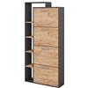 Vicco Scarpiera Orlando, Rovere dorato/antracite, 80 x 166.1 cm