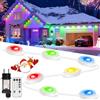 Aigostar 15M 50 LED Luci di Gronda Esterno - Luce Colorata RGBY, 8 Modalità, Impermeabili IP65, Luci Esterne Permanenti con Telecomando e Timer, per Natale, Halloween, Feste, Interno, Soggiorno