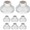 ledscom.de 8 lampade da soffitto/portalampada ELEKTRA, porcellana, bianco lucido, 1x E27 max. 300 W