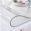 GSPURS Tovaglia protettiva trasparente per tavolo, pellicola protettiva in PVC di lavabile impermeabile e resistente al calore per tavolo e scrivania(Color:1mm,Size:50x50cm)