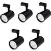 JANDEI - Pack x5 Faretti da Soffitto a LED, 30 W, Bianco Caldo 3000 K, 3000 Lumen, 185 V-265 V AC Monofase, Alluminio Cabina Armadio, Vetrina, Negozio, Ufficio. (Nero)