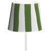 Zafferano Lampada a led da tavolo Poldina Lido a righe verdi ricaricabile e dimmerabile con batteria fino a 12 ore. Per uso esterno IP65