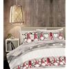 IlGruppone Copripiumino 100% Cotone Sacco e Federe Prodotto Italiano con Stampe Moderne in Morbido Cotone Disegni Moderni in più Colori - Gnomi Rosso - Singolo