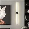 GZZBMY LED Interno Applique da Parete 350° Girevole Lunga Lampada da Parete Moderna Alluminio Nero Minimalista Iluminazioni per Pareti Corridoio Soggiorno Camera da Letto Scale (Luce Bianca,70cm)