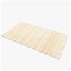 Comart - Tappeto Cucina Bamboo - 50x110 cm - Fondo Antiscivolo - Lavabile - Bambù Naturale Trattato - Resistente agli Schizzi - Passatoia Multiuso - Effetto Legno Opaco - Sbiancato - Washed Natural