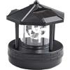 Oceanlend Faro solare, luce da giardino rotante in ABS, per giardino, prato, strada, impermeabile, 11 x 10 x 11 cm (nero)