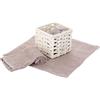 Casatessile Lavette Bagno con Cestino in Tessuto Set 4 pz. Simply Asciugamani Piccoli Ospiti, Lavette Neonato - Tortora