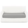 BIANCALUNA - Copristruttura elastico Genius tinta unita Anti Macchia - 2 posti Copridivano da 140 a 180 cm Made in Italy - Bianco