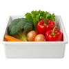 PALUPLUS Vaschetta Frigo in plastica Bianca da 15 Litri, Misura 50x35x12 cm, Bacinella professionale per conservazione alimenti, adatta per Ristoranti, Pescherie e Uso Domestico -005F -0,55