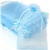 Duories 50 Sacchetti organza riempire,sacchetti regalo organza,sacchetti regalo con cordoncino,confezioni sacchetti per festival,feste,matrimoni,bomboniere,sacchetti per gioielli,lavanda,15 x 20 cm,blu chiaro