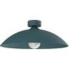 L+ Plafoniera LED da Soffitto a Cupola in Metallo - Diametro 40cm - Attacco E27 Lampadina Esclusa - Made in Italy - Design Moderno per Cucina e Soggiorno (Blu Mediterraneo)