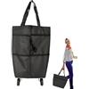 Fyrdyn Borsa della Spesa Pieghevole con Ruote - Borsa Trolley Leggera e Pieghevole - Sacca di Storage in Oxford Capiente per Lavanderia Sport Spesa Picnic Campeggio Viaggio