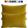 adadvo Federe Cuscini Copricuscini in Velluto per Divano Federe Cuscini per Camera da Letto Decorativi Fodere per Cuscino Divano Letto Set 2 Copricuscino Decorazione Federe per Divano letto(Curry,30x60 cm 12