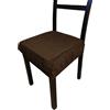 SalGiu Cuscini Sedia Cucina (6 pezzi) Con Fascia Elastico Imbottito e Sfoderabile 40x40 cm (Marrone)