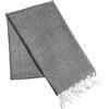 HOME ZEN HOUSEHOLD LINEN Pareo Telo Fouta Unisex in Cotone Riciclato, 90x170 cm, Assorbente, Multicolore, per Mare, Spiaggia e Piscina ART REANA (GRIGIO)