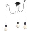 EFPD Lampadario classico del ragno, illuminazione regolabile del ragno del soffitto di DIY E27, decorazione del soggiorno della camera da letto della sala da pranzo, 3 luci nere