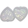HUANIZI Stampo in resina olografica a forma di cuore per orecchini, in silicone, portachiavi, ciondolo in resina epossidica, kit di stampi in resina