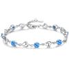 Aucuu Bracciale da Donna Argento 925, Bracciali Cuore Amore, Bracciali Donna Argento, Bracciale Donna Gioielli, Regalo Gioiello per Donna Ragazza Festa Della Mamma Natale