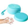 DzpKrka Spazzola Per La Pulizia Del Corpo Con Dispenser Di Sapone 8.5cm Scrubber Silicone Corpos Per Sapone Solido, Spazzola Doccia Portatile E Detergente Corpo Alternativa Alla Luffa Per Doccia Bagno