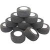 STpro Non Tessuto Coesive Elastica Benda Flessibile Bendaggio in Varia Colori,2,5cm x 12 Rotoli,Nero