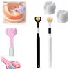 Yagerod Sensory Joy Toothbrush, 3 Sided Toothbrush, Three Sided Soft Hair Tooth Toothbrush, Soft Bristles V Shaped Toothbrush, Sensory Brush, Soft and Gentle, Clean Every Tooth (2Pcs*B)