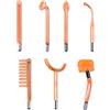 Elitzia Macchina per il viso ad alta frequenza 4 pezzi strumenti per la cura della pelle-trattamento dell'acne - serraggio della pelle - riduzione delle rughe - detergente viso ETS704 (7In1box, red)
