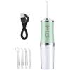 FiTspi 220ml Irrigatore Orale Cordless Dental Water Flosser per la Pulizia Denti 3 Modalità di Pressione 4 Jet Tip IPX7 Impermeabile