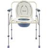 Sengfwin Sedia WC pieghevole per anziani, sedia da bagno, sedia da comodino, sedia da doccia, sedia da bagno, sedia da bagno, bracciolo, schienale, supporto per il bagno, portata 150 kg