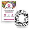 Diasticker | Cerotto per Omnipod (5 pezzi, Pure Zebra) | Impermeabile - Delicato sulla pelle - Traspirante - Forte tenuta | Autoadesivo fissaggio fissaggio