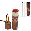 Generico Fiammiferi Lunghi 10 cm in Legno - 20 Cerini in Scatola | Ideali per Sigari, Caminetto, Stufa, Barbecue e Candele -Naturali per Casa e Camino - idea regalo
