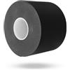 GymBeam Nastro Kinesiologico K Tape, Rotolo Kinesiologico per Muscoli e Articolazioni Sovraccarichi, Migliora la Stabilità, Riduce il Dolore e il Gonfiore, Nastro Kinesiologico, Non Limita (Black)