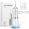 Generico Idropulsore Dentale Portatile Capacità 3 Modalità 4 Ugelli di Ricambio IPX7 Impermeabile USB Ricaricabile Oral Irrigator USB Ricaricabile per Viaggi e Uso Domestico
