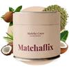 Matchaflix Tè Matcha Premium al cocco (100 grammi) | Polvere di Matcha e cocco | Tè istantaneo e sano | Bevanda verde e tè verde
