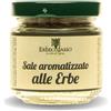 Erbecedario - Sale aromatizzato con 9 erbe Aromatiche, Sale fino artigianale Gustoso e Speziato Ideale per Salare e Insaporire le pietanze, Sale marino da cucina senza aromi artificiali - 100gr