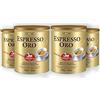 SAQUELLA caffè SAQUELLA | Caffè Macinato qualità Espresso Oro Caffe In Polvere Per Macchinetta Moka O Filtro Aroma Intenso Gusto Forte - 4 Lattine da 250 gr crema consistente e vellutata di colore nocciola