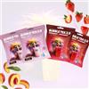 schultz und könig Pesca e fragola Bubble Tea 2.0 - Instant Bubble Tea in sacchetto con cannucce, facile da preparare, con latte o acqua, perfetto per viaggiare, riciclabile, sapore intenso