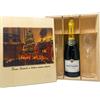 Zeus Party Elegante Cofanetto in legno, Personalizzabile sia con foto che con testo, contenente 1 bottiglia di Champagne o Spumante + 2 Flûte, Ottima ed Esclusiva idea regalo (Taittinger)