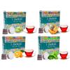 Caffè Vulcanus - 80 capsule di selezione di tè solubili: tè al cedro, al melone, alla menta e all'arancia - Capsule compatibili con Nespresso