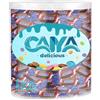 CAIYA DELICIOUS Cilindro Trasparente con Snack Miniatures al Caramello Mou, Malto e Arachidi per snickers, circa 102 praline di cioccolata, 1kg